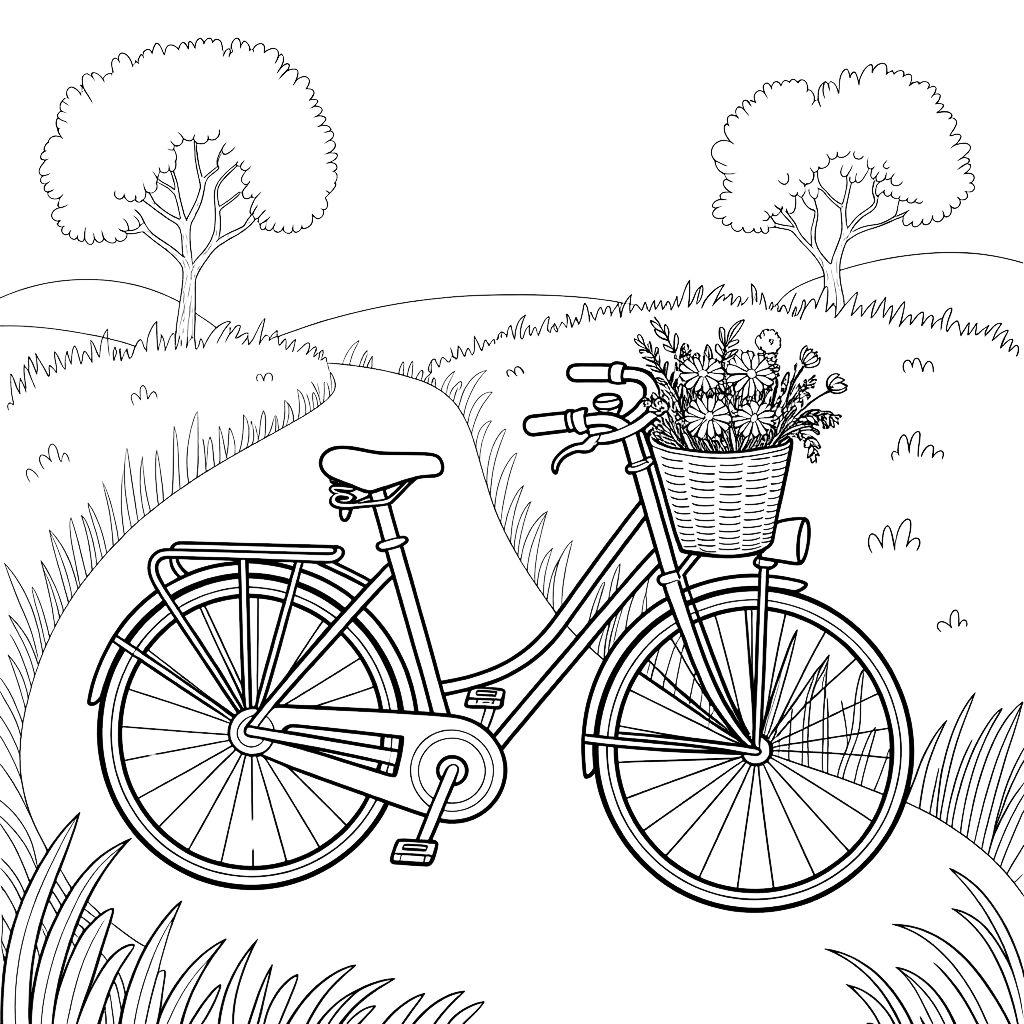 fahrrad ausmalbilder ausdrucken