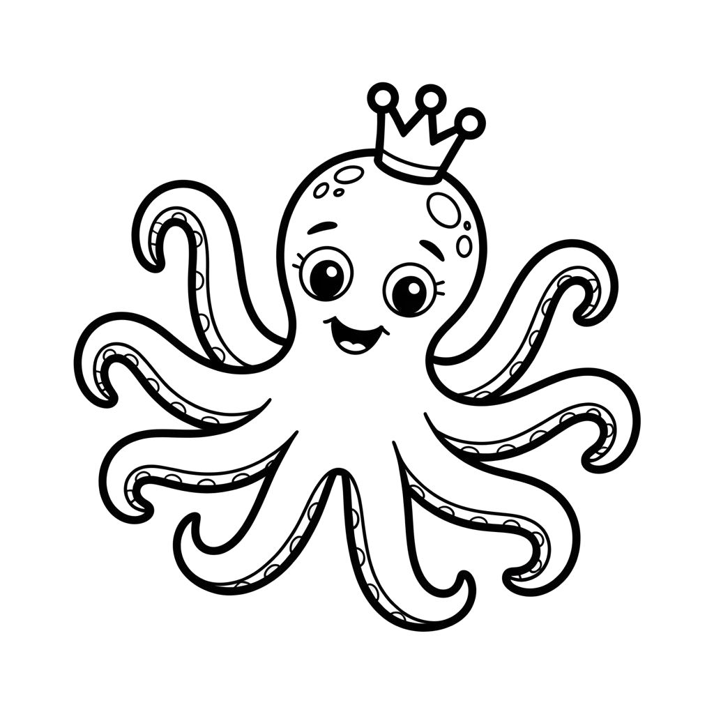 oktopus ausmalbild