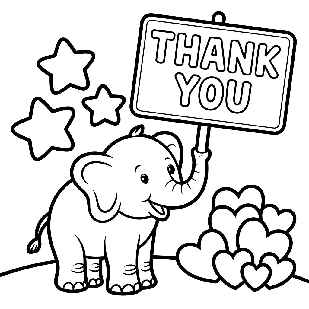 ausmalbild danken