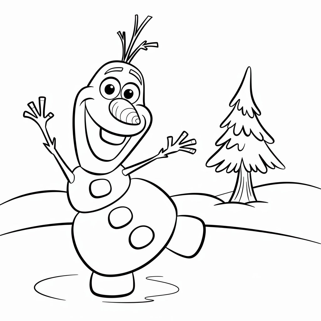 ausmalbilder olaf schneemann
