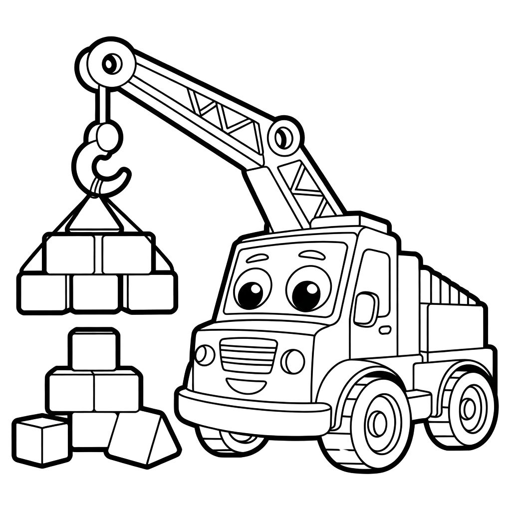 ausmalbilder kran kinder