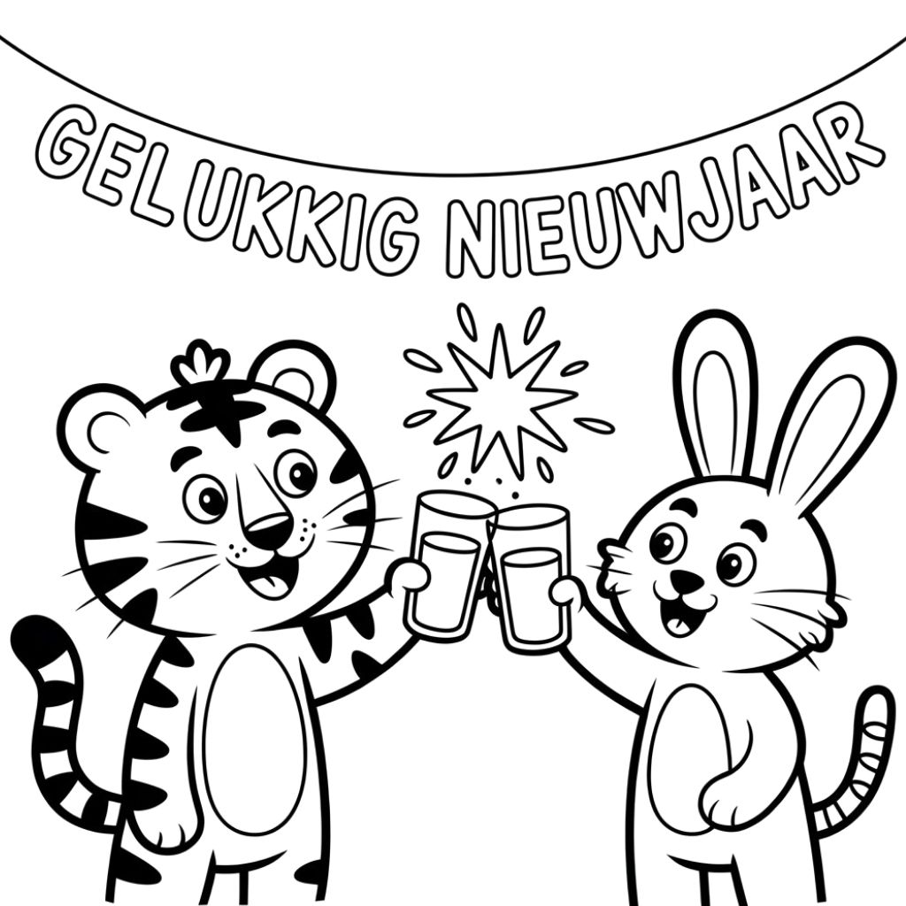 Ausmalbilder von Silvester