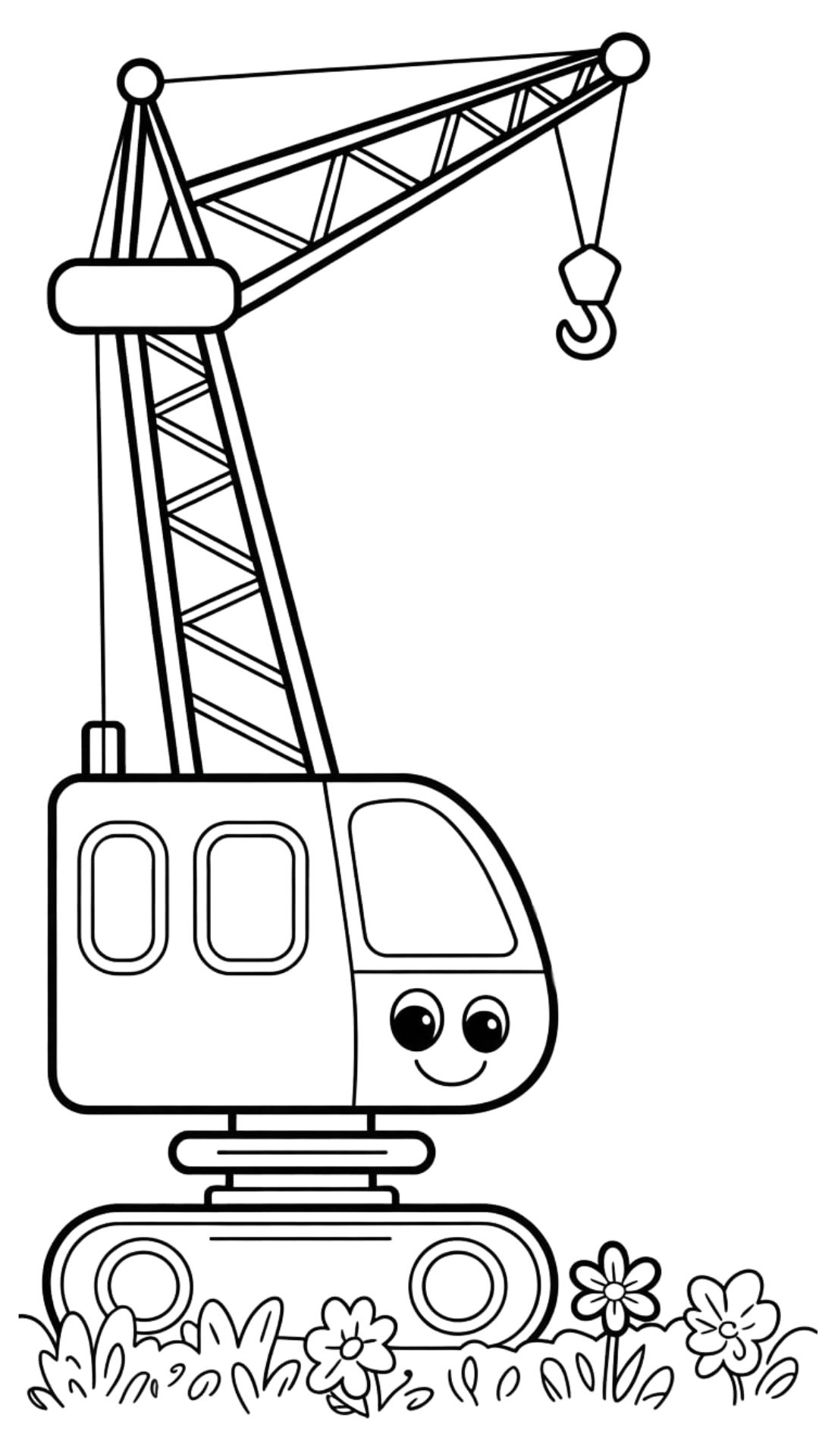 Autokran Ausmalbild