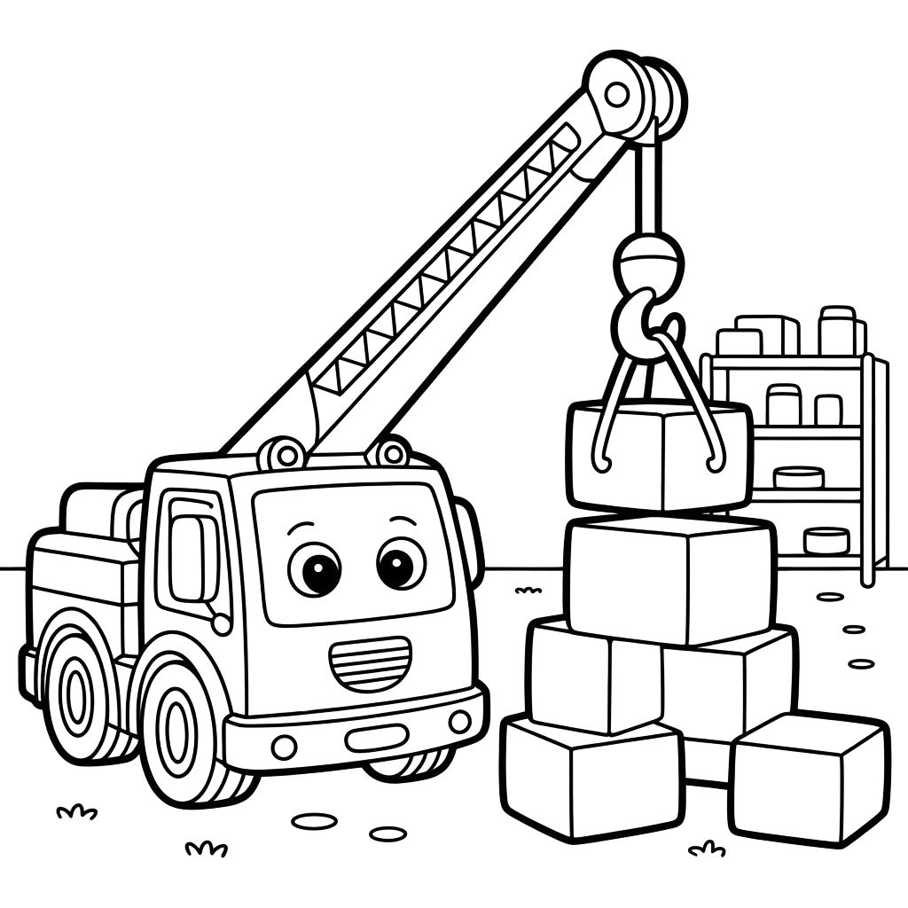 Ausmalbild Kran | PDF