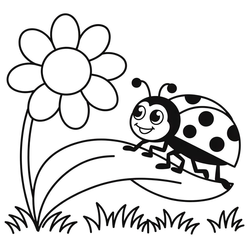 ausmalbilder marienkäfer gratis