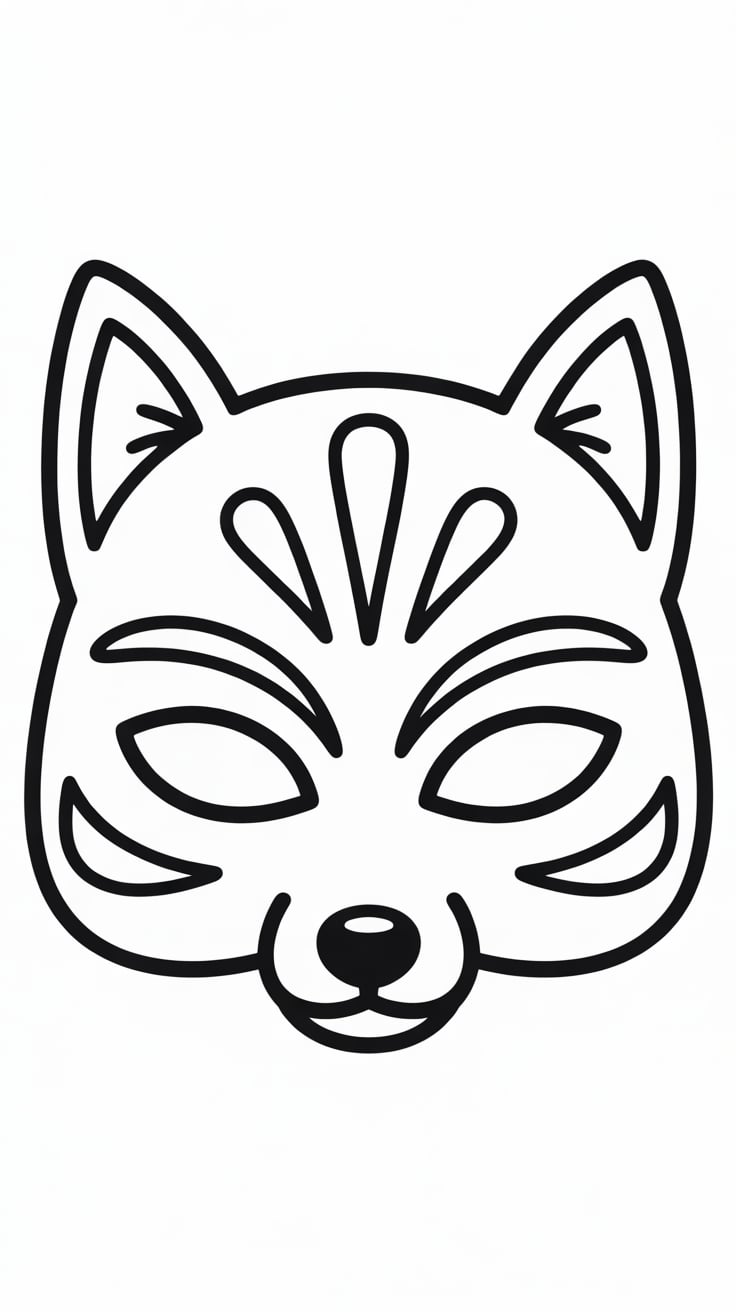 karneval maske ausmalbild