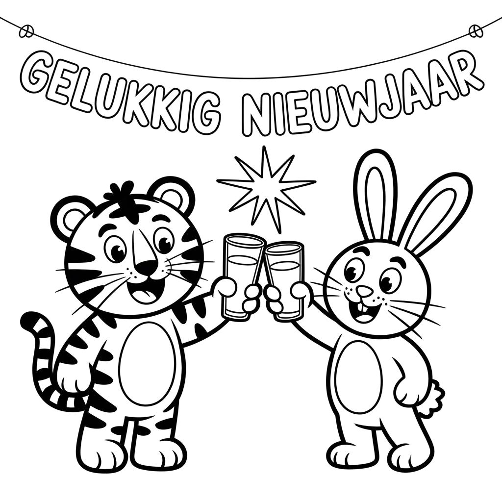 Ausmalbilder Silvester pdf