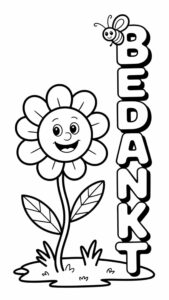 Kostenlose Dankeskarten zum Ausdrucken und Ausmalen