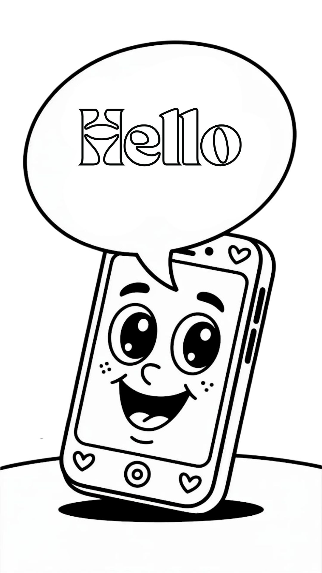 Ausmalbild Smartphone