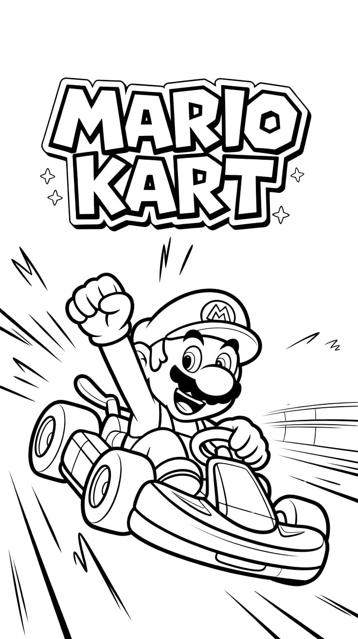 ausmalbilder mario kart