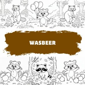 Waschbär Ausmalbild