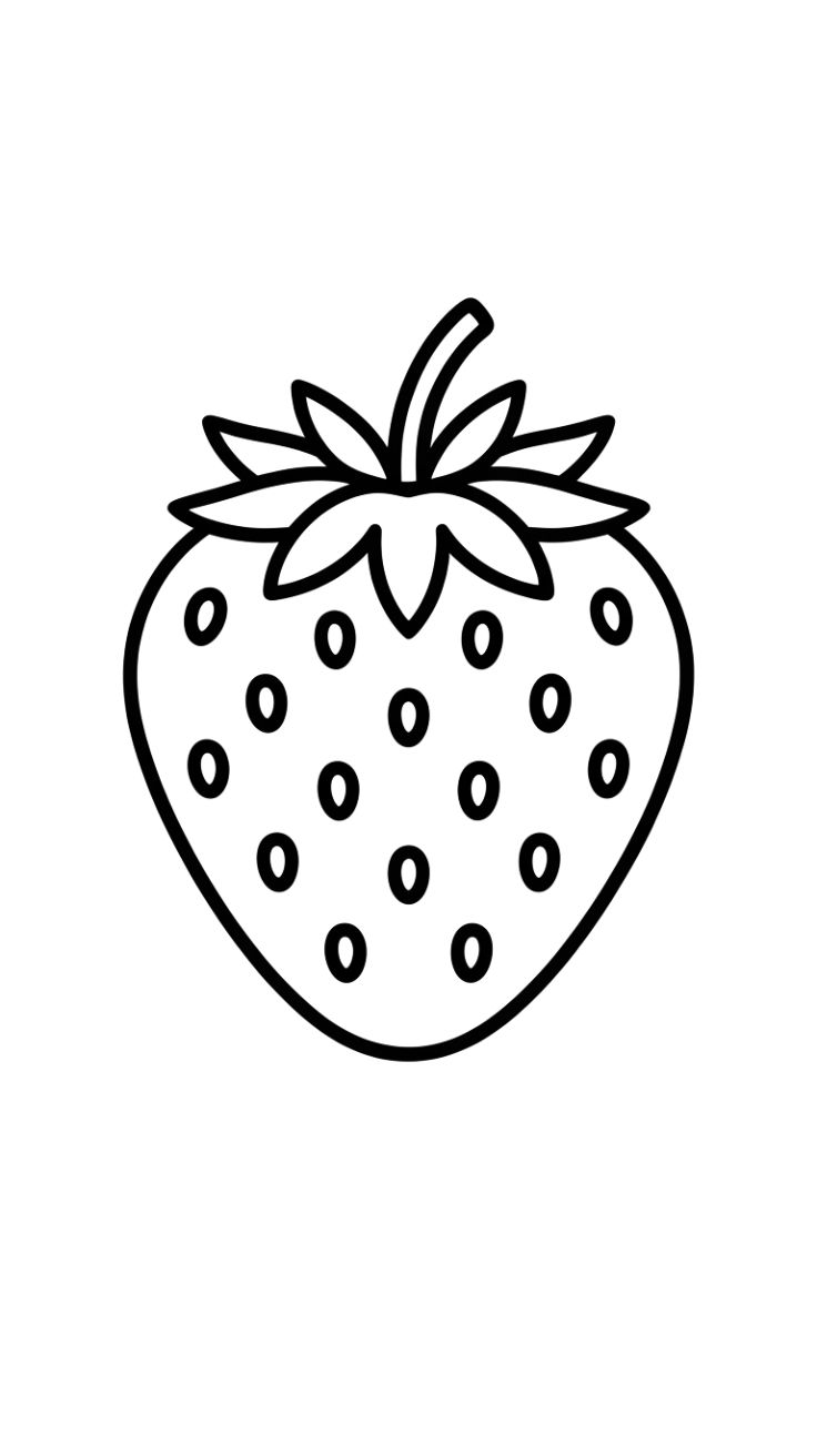 malvorlage erdbeeren