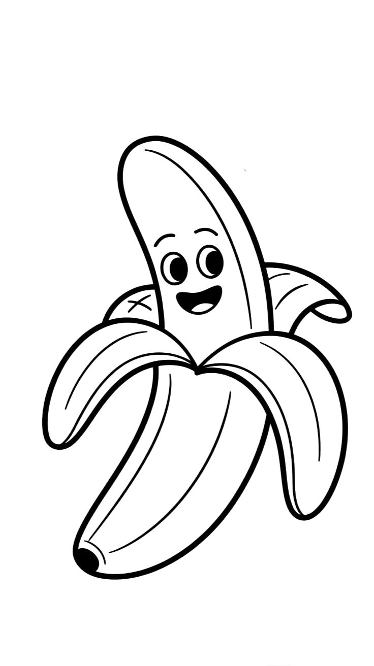 ausmalbild banane