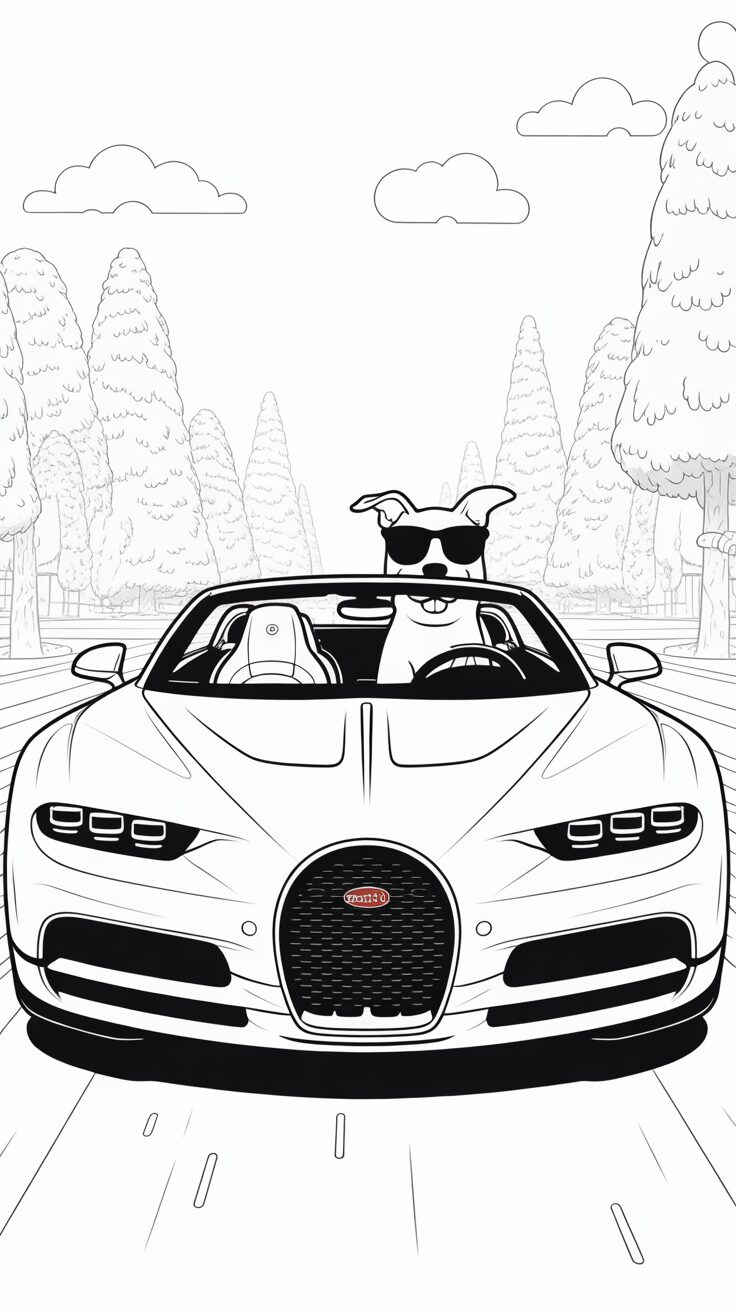 bugatti ausmalbild
