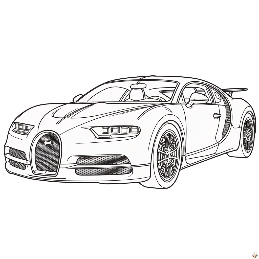 ausmalbild bugatti bolide