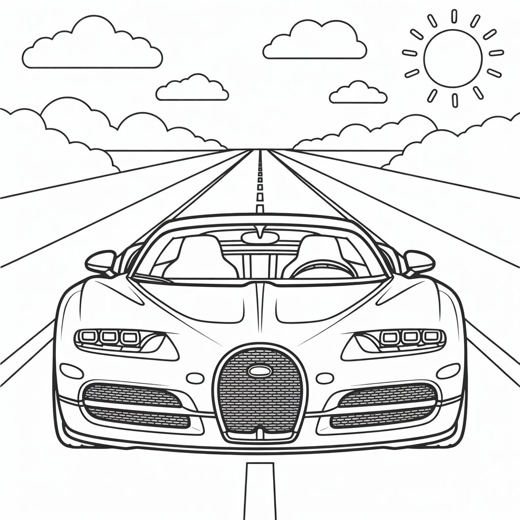 ausmalbilder bugatti bolide