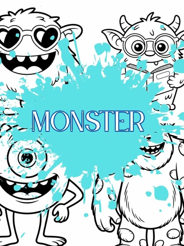 Kleurplaat Monster​