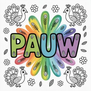 Pfau Ausmalbild