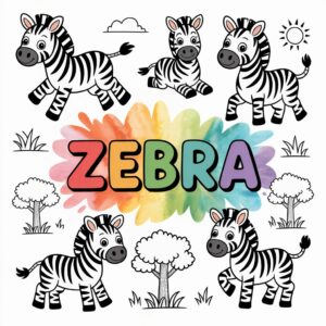 Zebra Ausmalbild