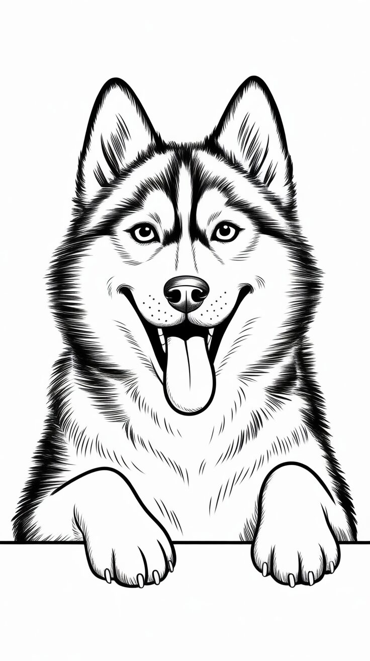 malvorlagen husky