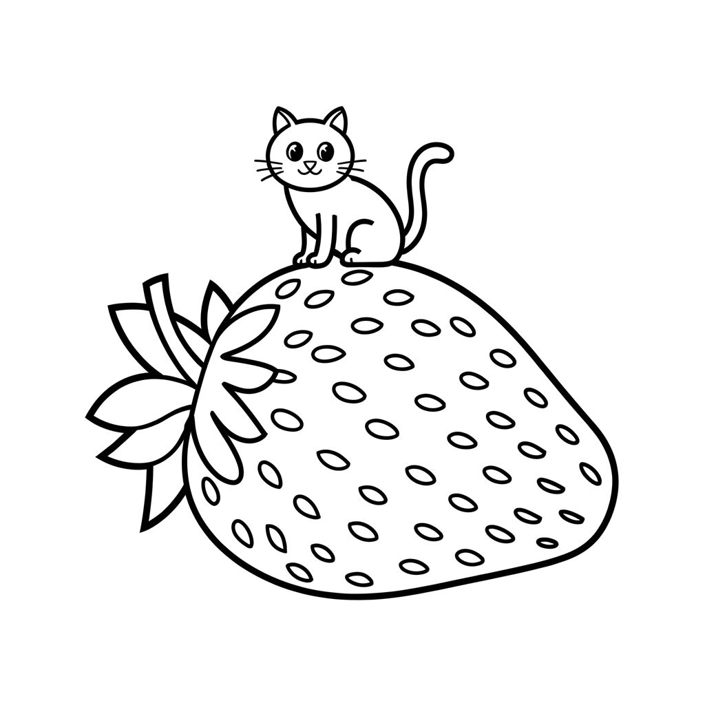 ausmalbilder erdbeeren