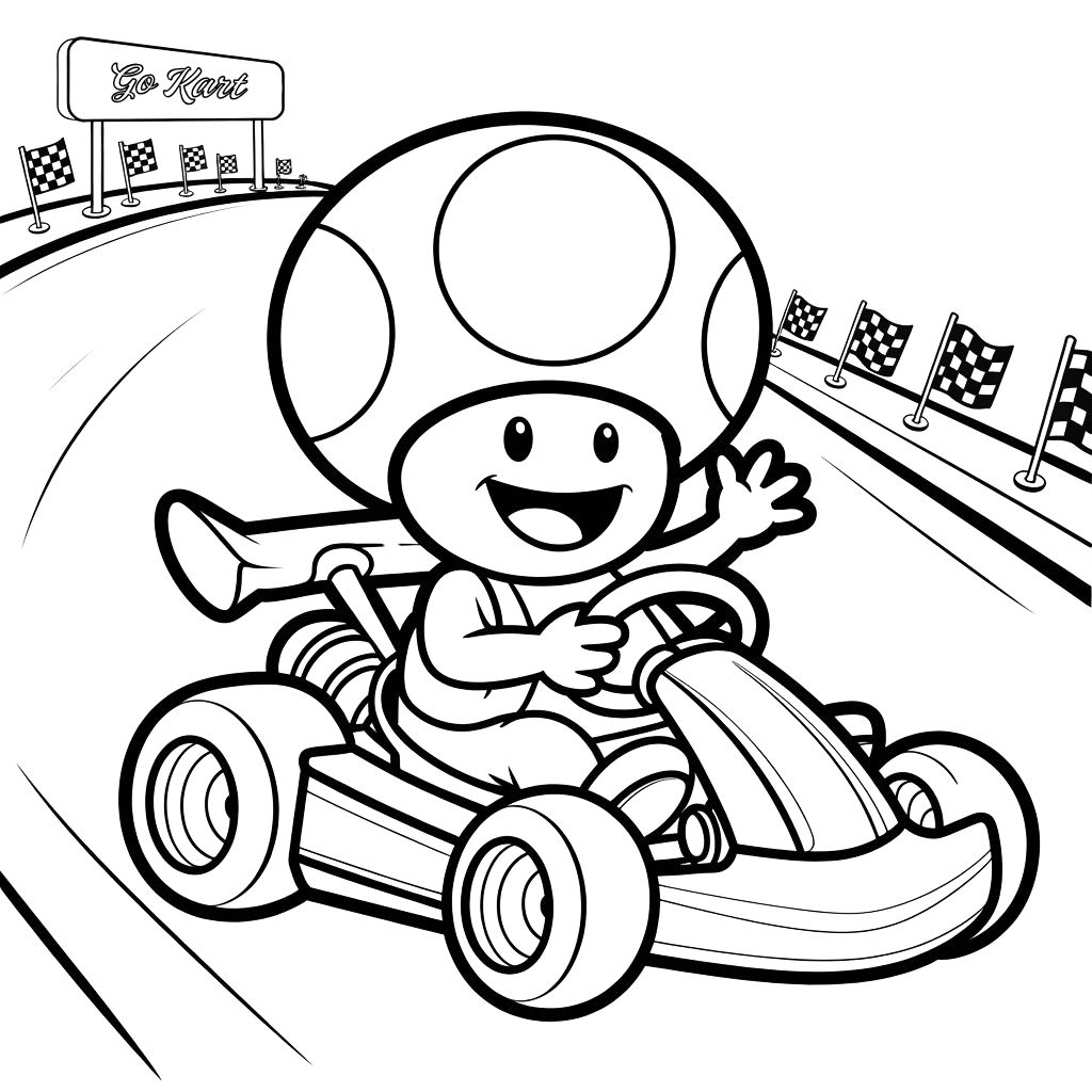 Mario Kart Wii zum Ausmalen