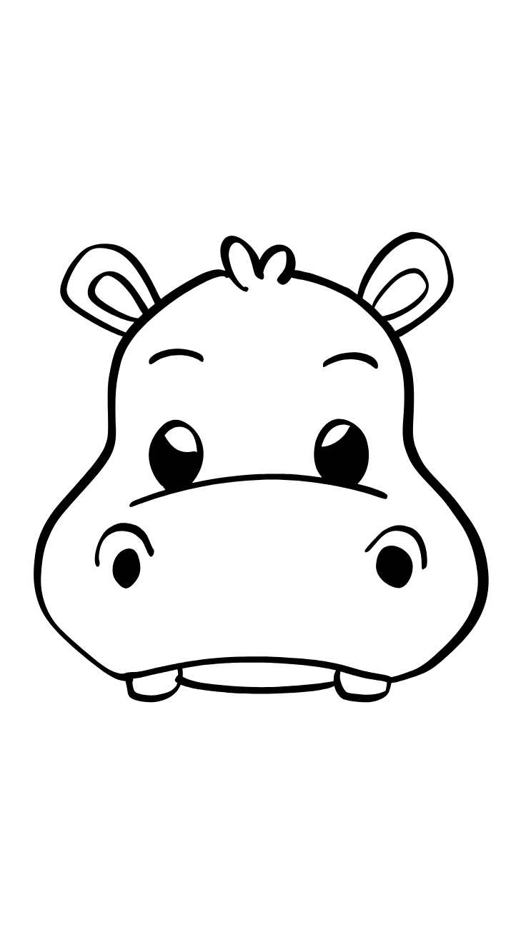 ausmalbild springendes nilpferd