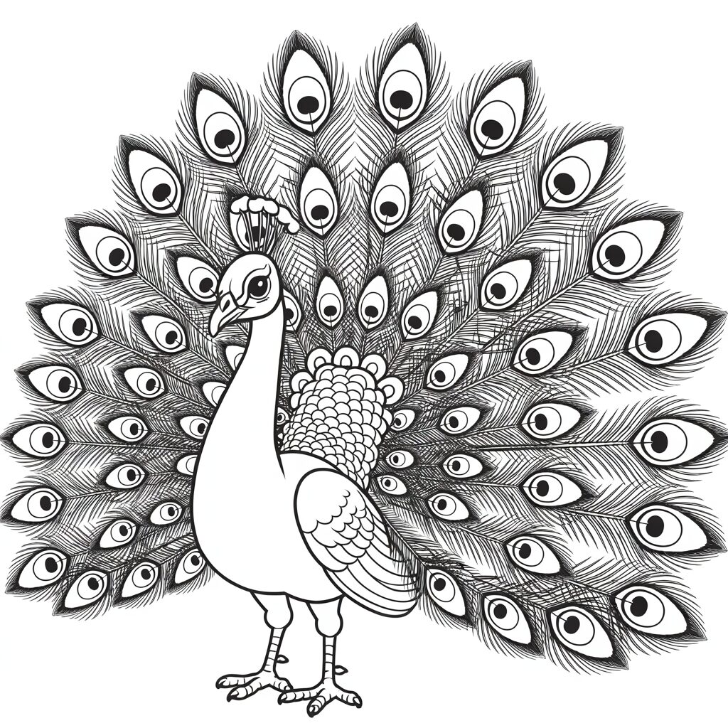 pfau ausmalbilder für erwachsene