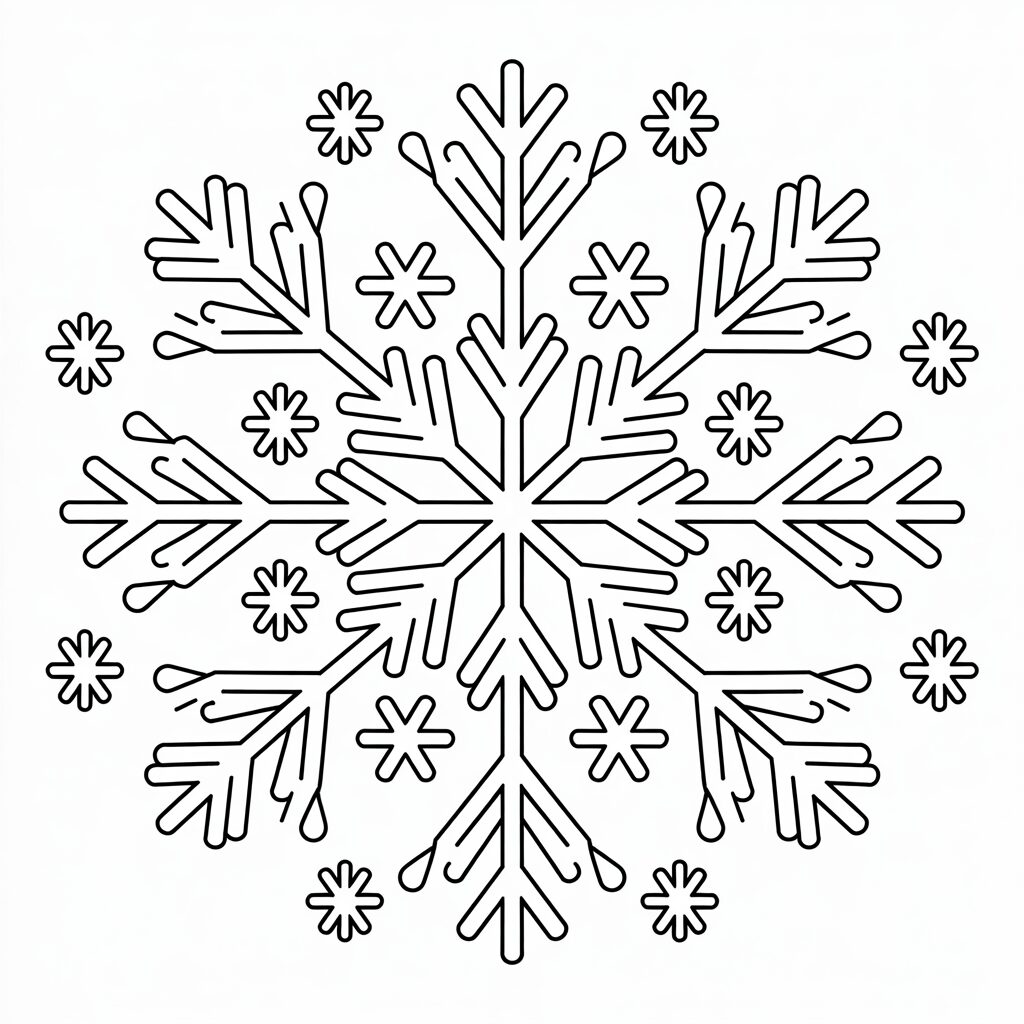 schneeflocken ausmalbilder