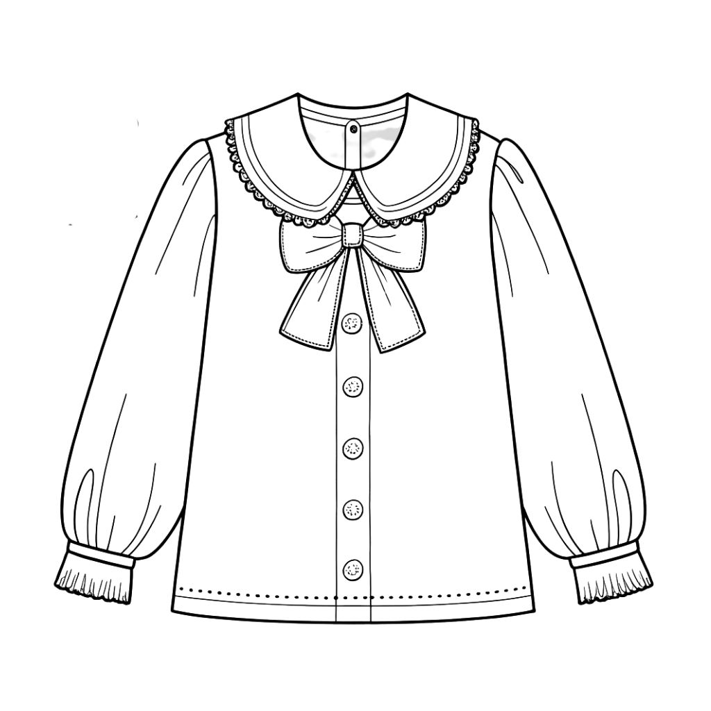 ausmalbild kind kleidung