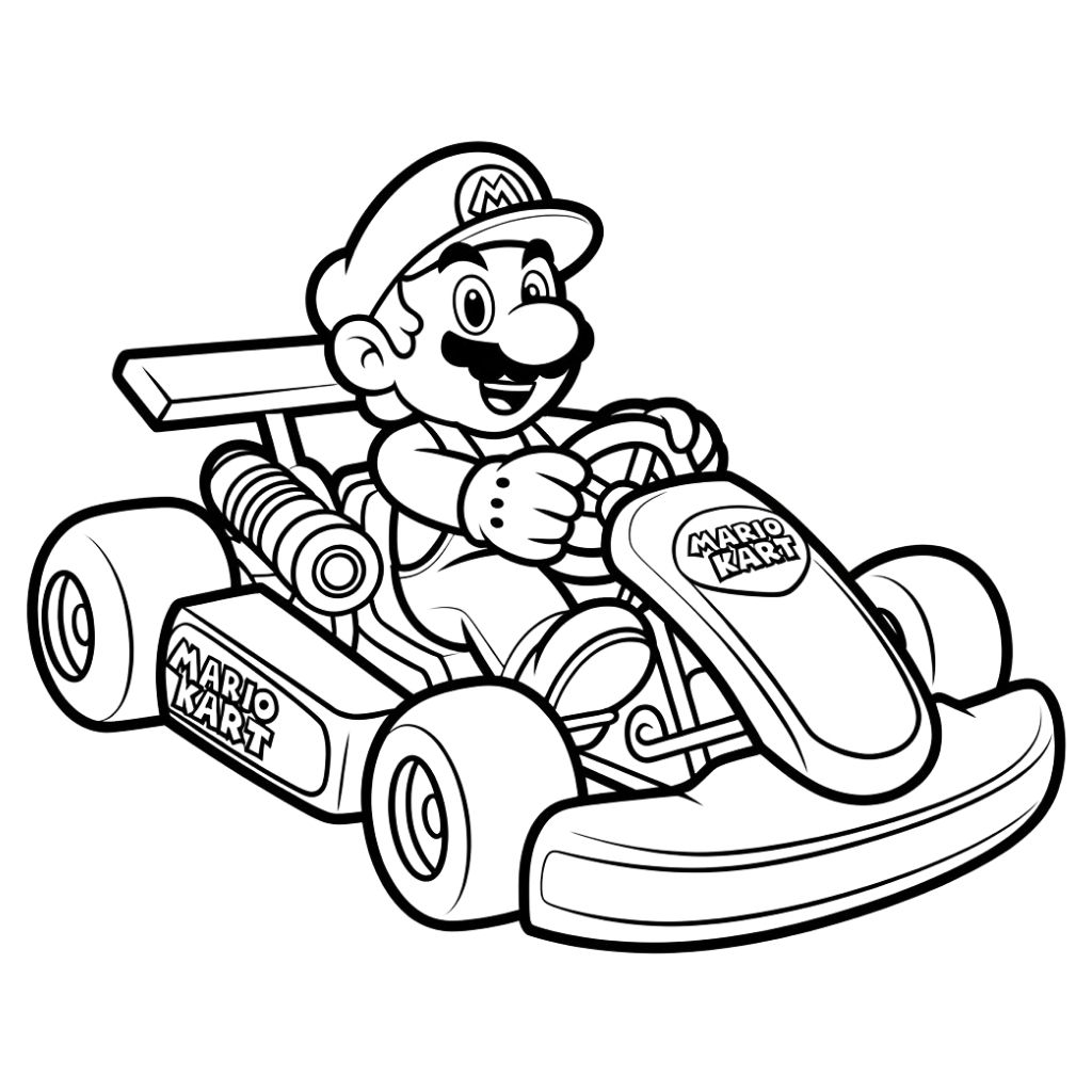 mario kart ausmalbild