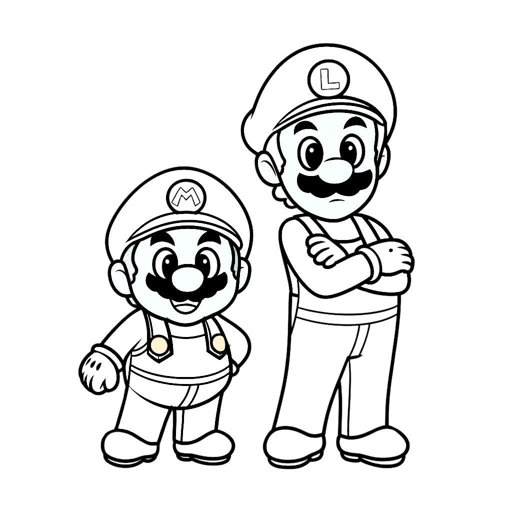 super mario und luigi ausmalbilder