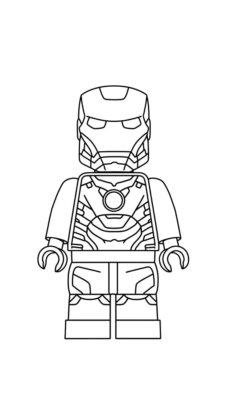 Lego Iron Man ausmalbilder