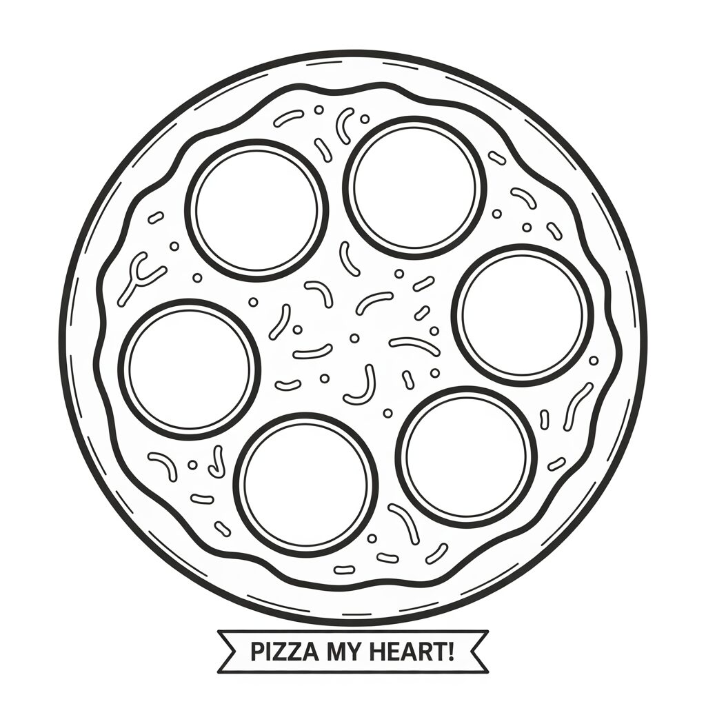 ausmalbilder cute pizza