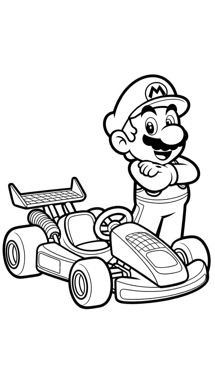 mario kart ausmalbilder