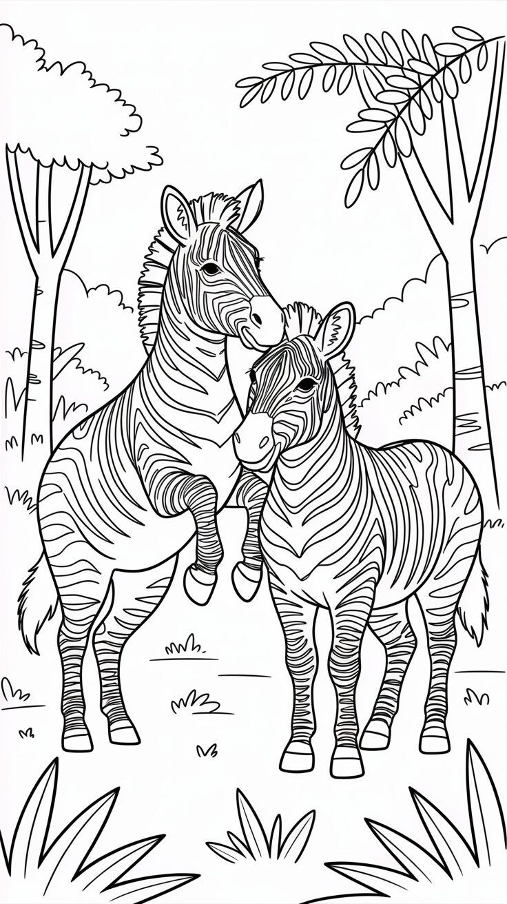 kinder ausmalbilder zebra