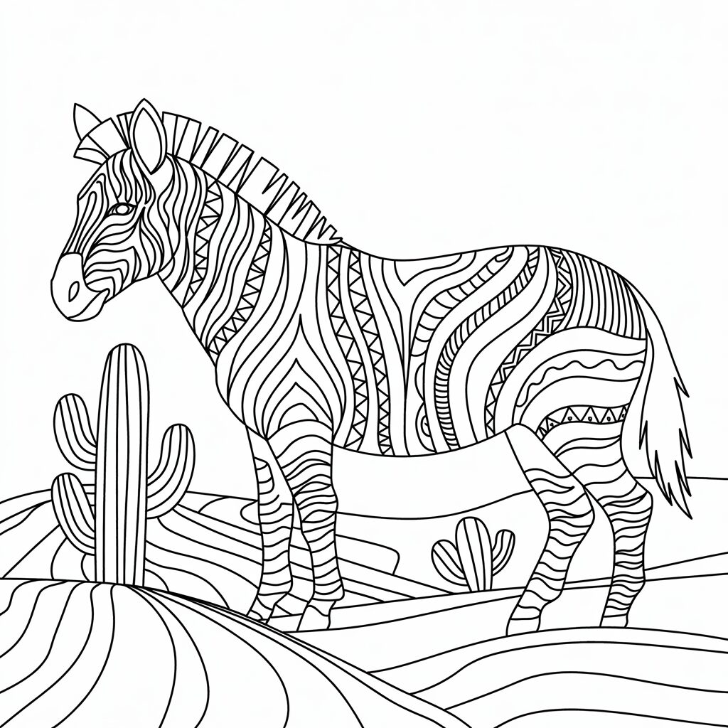 ausmalbild zebra kostenlos