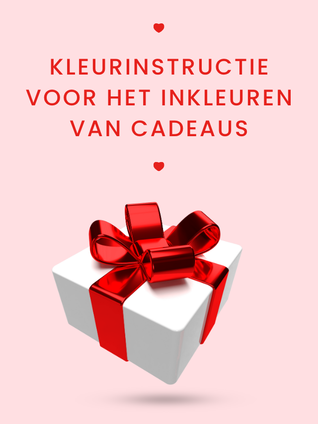 Kleurinstructie voor het inkleuren van cadeaus