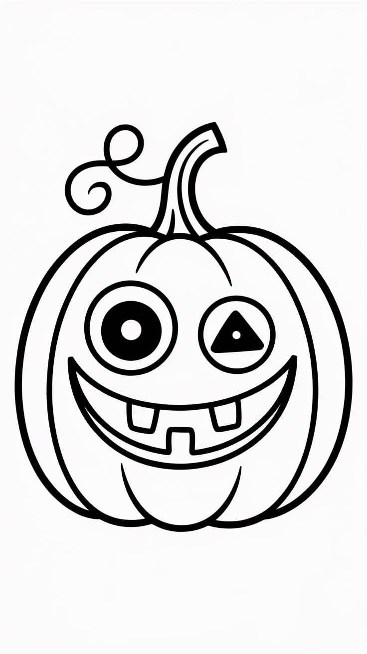 Druckbare Jack-O’-Lantern-Malvorlage als PDF.