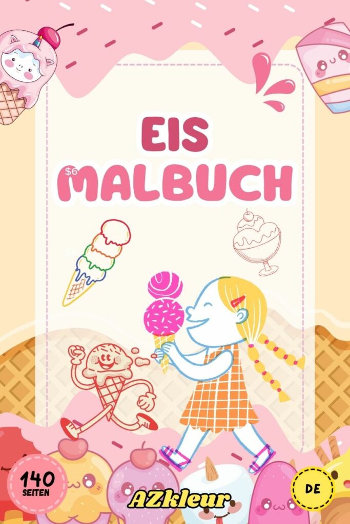 140 Seiten Eis Malbuch