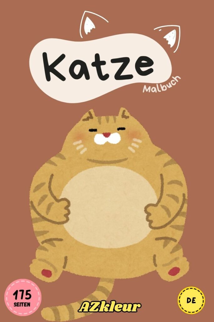 175 Seiten Katze Malbuch