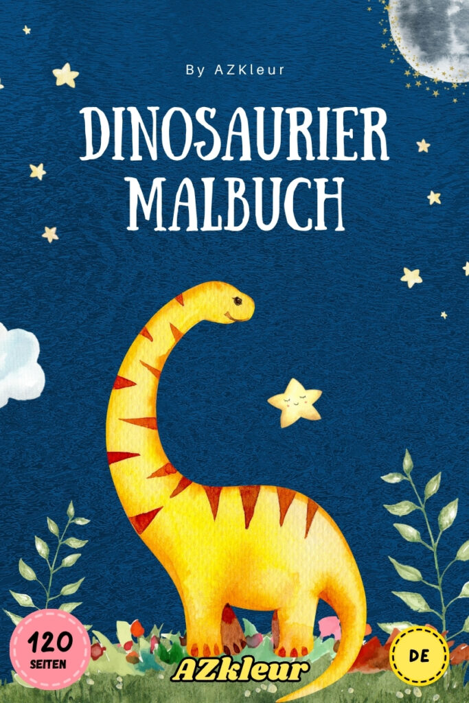 120 Seiten Dinosaurier Ausmalbilder