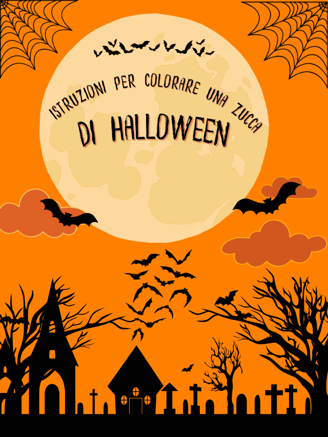 Istruzioni per colorare una zucca di Halloween