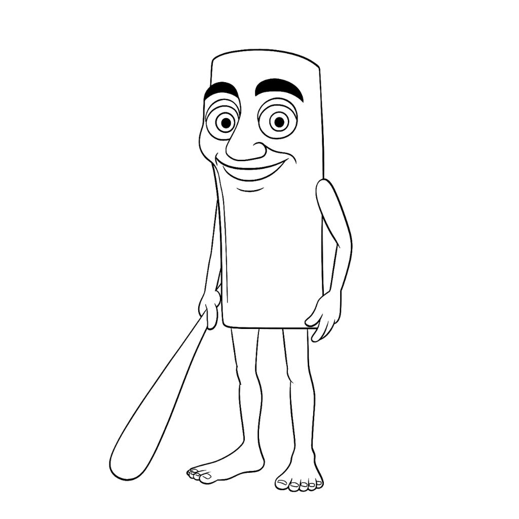 Tung Tung Tung Sahur Ausmalbild herunterladen