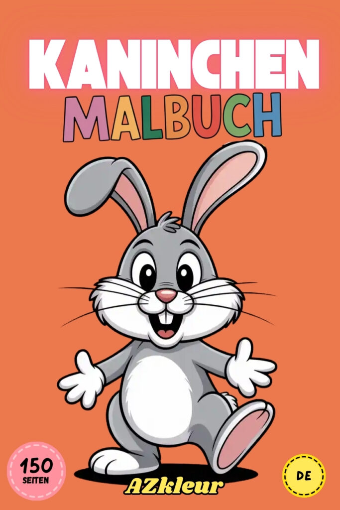 150 Seiten Kaninchen Malbuch