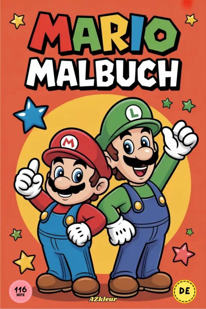 116 Seiten Mario Ausmalbilder