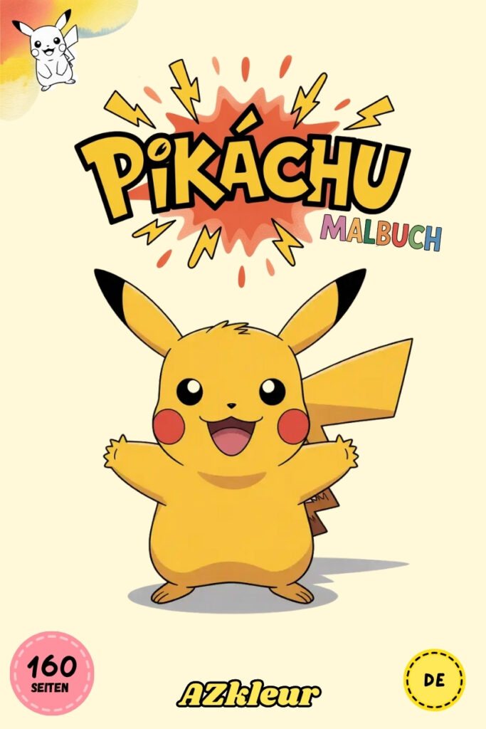 160 Seiten Pikachu Malbuch