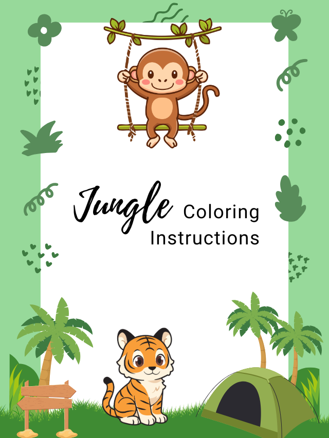 Jungle Coloring Instructions