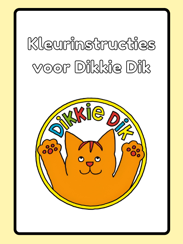 Kleurinstructies voor Dikkie Dik