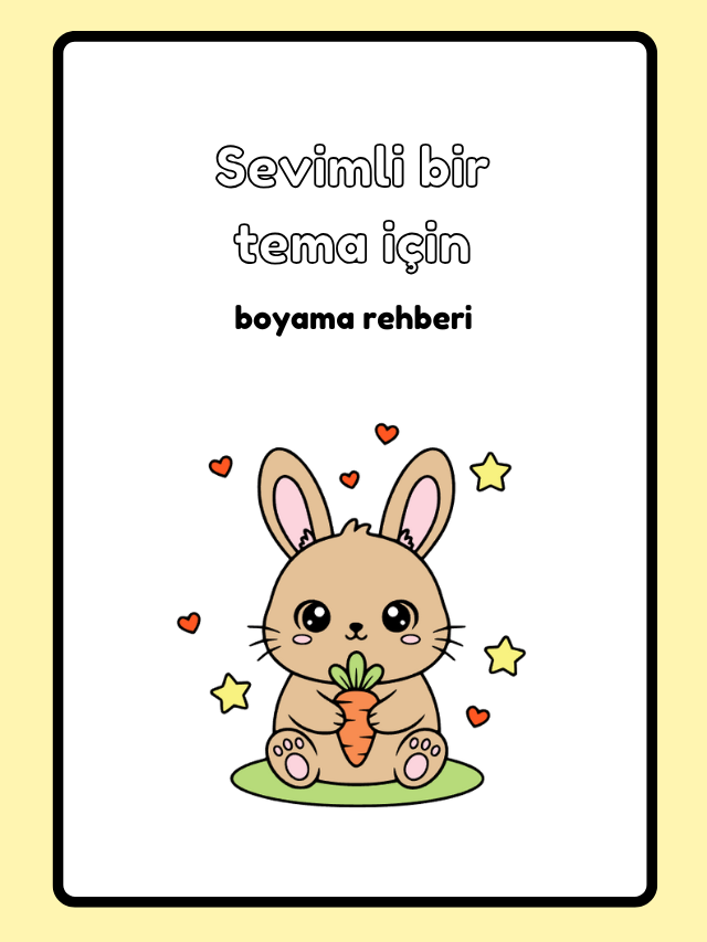 Sevimli bir tema için renklendirme rehberi